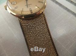 Superb Vintage Omega 9 ct solid gold watch / bracelet, 1979, boxed, wow