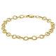 Tjc 9ct Yellow Gold Belcher Chain Bracelet For Women Size 7.5 Inches With Clasp