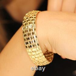 Thick and Heavy Solid 9ct Yellow Gold Bracelet 24gr