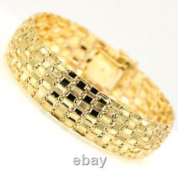 Thick and Heavy Solid 9ct Yellow Gold Bracelet 24gr