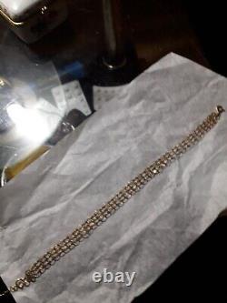 Tripple Row Bracelet 9ct Gold plus a 9ct gold extender piece to fit ANY LADY