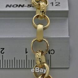 UK Hallmarked 9ct Gold Baby's Belcher Bracelet -6-7.5mm -9G RRP £400 (BL13 6 C)