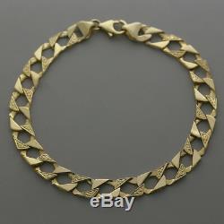UK Hallmarked 9ct Gold Child's Curb Bracelet 6 8mm 7G RRP £330 (B1 6)