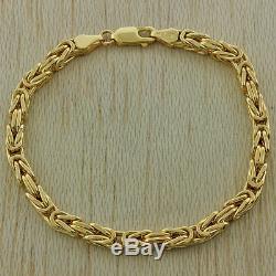 UK Hallmarked 9ct Gold LADIES Byzantine Bracelet -7.5-4mm-8g RRP £355 (I6 7.5)