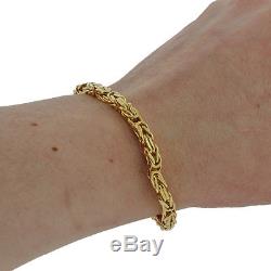 UK Hallmarked 9ct Gold LADIES Byzantine Bracelet -7.5-4mm-8g RRP £355 (I6 7.5)
