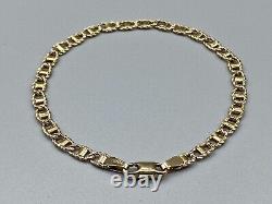 UNO-A-ERRE 9ct Mariner Style GOLD BRACELET Italian Twisted Link Design