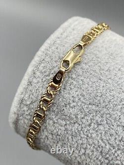 UNO-A-ERRE 9ct Mariner Style GOLD BRACELET Italian Twisted Link Design