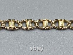 UNO-A-ERRE 9ct Mariner Style GOLD BRACELET Italian Twisted Link Design