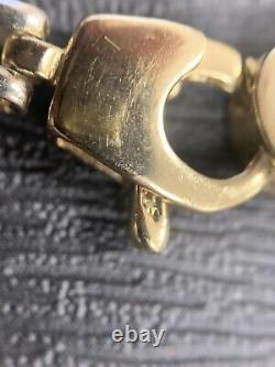 Unique 9ct 2 Toned Yellow Gold Gate Bracelet 19.4 cm / 7.5 Inch