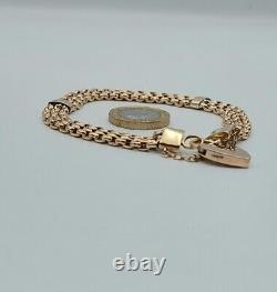 Unique 9ct Solid Gold Guard Chain Bracelet