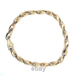Unique Link, Solid 9ct Gold Bracelet. Full Hallmark