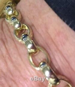 Unisex 9ct gold belcher bracelet, 17.8 grams, length 7.5 inches