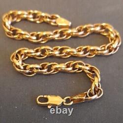 Unoaerre 9ct Gold Chunky Rope Chain Bracelet 19cm x 4mm, 4.08g