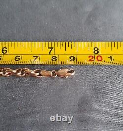 Unoaerre 9ct Gold Chunky Rope Chain Bracelet 19cm x 4mm, 4.08g