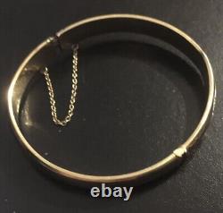 VINTAGE 9CT 375 GoldHinged Bangle 8.4g Large See Description, BEAUTIFUL