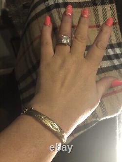 VINTAGE 9CT 375 GoldHinged Bangle 8.4g Large See Description, BEAUTIFUL