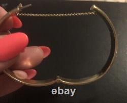 VINTAGE 9CT 375 GoldHinged Bangle 8.4g Large See Description, BEAUTIFUL