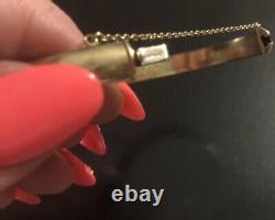 VINTAGE 9CT 375 GoldHinged Bangle 8.4g Large See Description, BEAUTIFUL