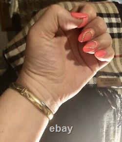 VINTAGE 9CT 375 GoldHinged Bangle 8.4g Large See Description, BEAUTIFUL