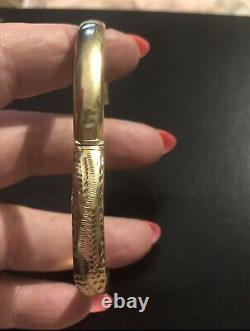 VINTAGE 9CT 375 GoldHinged Bangle 8.4g Large See Description, BEAUTIFUL