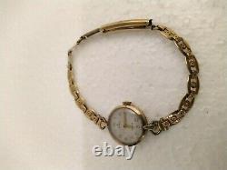 VINTAGE ROLEX 9ct GOLD LADIES WATCH LOVELY LINKS ON BRACELET IN ORIGINAL BOX