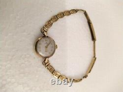 VINTAGE ROLEX 9ct GOLD LADIES WATCH LOVELY LINKS ON BRACELET IN ORIGINAL BOX