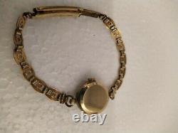 VINTAGE ROLEX 9ct GOLD LADIES WATCH LOVELY LINKS ON BRACELET IN ORIGINAL BOX