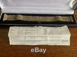 VVGC 9ct Gold Mesh Bracelet 18.4cm, 18g With Original Receipt & Box