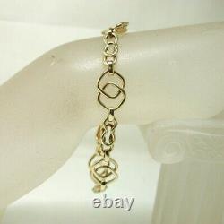 Very Pretty 9ct Gold Fancy Link Bracelet 21869