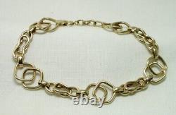 Very Pretty 9ct Gold Fancy Link Bracelet 21869