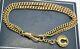 Victorian 9ct Gold Twin Graduated Chain Bracelet With Dog Clip & Horseshoe Charm