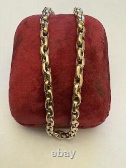 Victorian 9ct Gold Oval Link 8.5 Bracelet Spring Ring Clasp R421