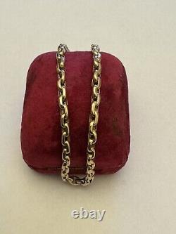 Victorian 9ct Gold Oval Link 8.5 Bracelet Spring Ring Clasp R421