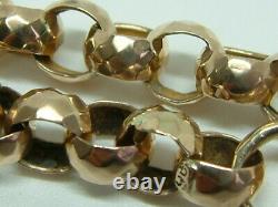 Victorian 9ct Gold Rose Gold Fancy Belcher/bar Linked Bracelet 9.5 Inches