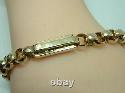 Victorian 9ct Gold Rose Gold Fancy Belcher/bar Linked Bracelet 9.5 Inches