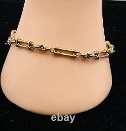 Victorian 9ct Gold Trombone And Knots 7.5 Bracelet R391