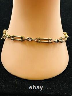 Victorian 9ct Gold Trombone And Knots 7.5 Bracelet R391