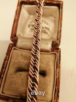 Victorian 9ct Rose Gold Triple Link Chain Bracelet With Bulldog Clasp