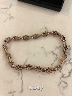 Victorian 9ct Rose Gold Watch Chain Bracelet