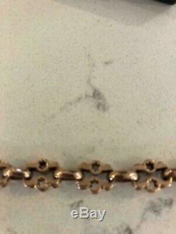 Victorian 9ct Rose Gold Watch Chain Bracelet