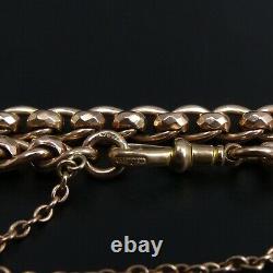 Victorian Antique 9 Ct Rose Gold Fancy Curb Link Bracelet C. 1890 20.9 Grams