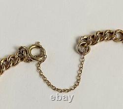 Victorian Antique Vintage Ladies 9ct Gold / Albert Chain Curb Charm Bracelet