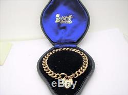 Victorian HM Rose Gold 9ct Embossed Link Bracelet in Original Box