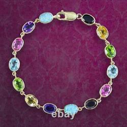 Victorian Style Gemstone Bracelet 9ct Gold