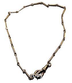 Victorian circa 1900 Fancy 9ct Gold Albertina Chain 13 inch Double Wind Bracelet