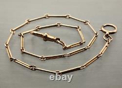 Victorian circa 1900 Fancy 9ct Gold Albertina Chain 13 inch Double Wind Bracelet