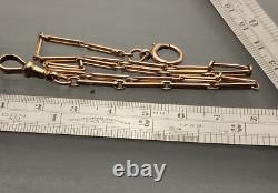 Victorian circa 1900 Fancy 9ct Gold Albertina Chain 13 inch Double Wind Bracelet