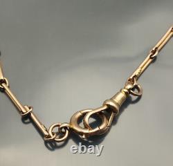 Victorian circa 1900 Fancy 9ct Gold Albertina Chain 13 inch Double Wind Bracelet