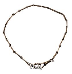 Victorian circa 1900 Fancy 9ct Gold Albertina Chain 13 inch Double Wind Bracelet