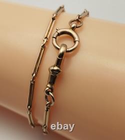 Victorian circa 1900 Fancy 9ct Gold Albertina Chain 13 inch Double Wind Bracelet